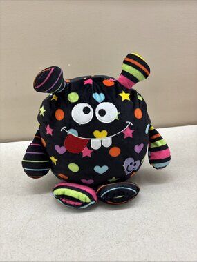 Little Miss Matched Pillow Monster Plush 13" Squishy Soft Toy Black Silly Funny